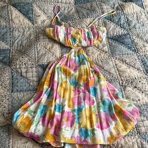 Floral open back Sundress